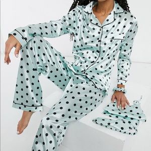 ASOS Night 5-piece sleepwear set in polka dot print
